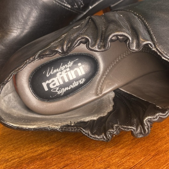 Umberto Raffini signature black Leather platform ankle boots Eu 39 US 8.5 - Picture 10 of 14